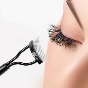 Durable Eyelash Comb, Curved Design Eyelash Separator Eyelash Brush, Professional Makeup Tools for Women, Christmas Gift