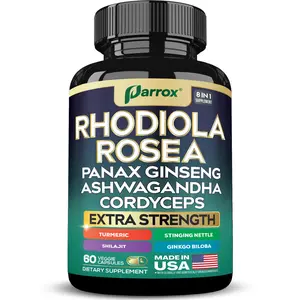 PARROX Rhodiola Rosea Multivitamin Supplement - Energy and Mental Focus Support - 8+ Extra Strength Ingredients - 60 Veggie Capsules - Made in USA