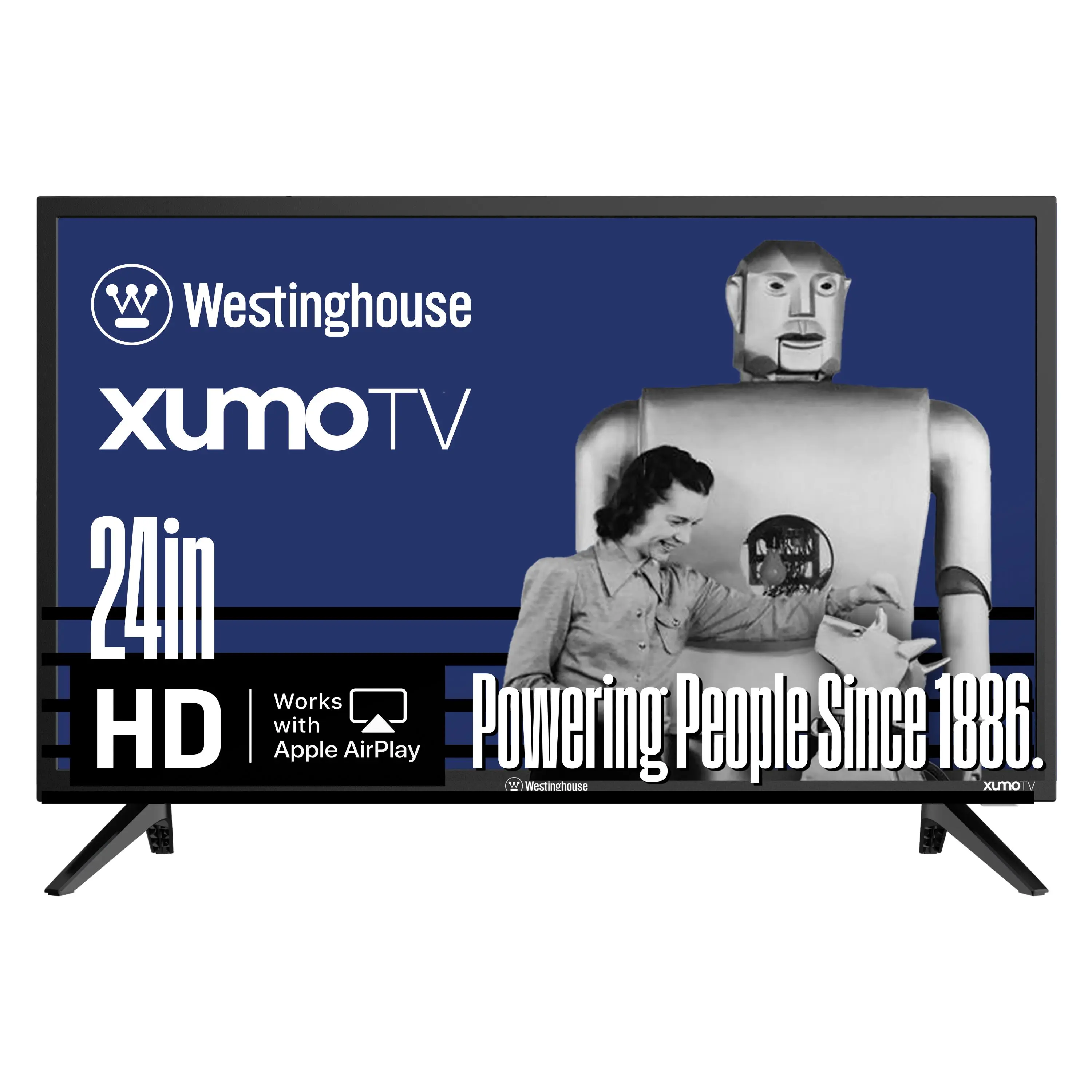 Westinghouse 24-in Smart HD Xumo TV - Flat Screen LED Television with Voice Remote, Wi-Fi, Mobile Connectivity, Streaming, Sports, Gaming Capabilities (Yes/No Functionality Included)