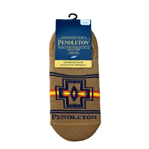 Pendleton Hidden No Show Socks Navy with Embroidered Design for Men's Shoe Wear