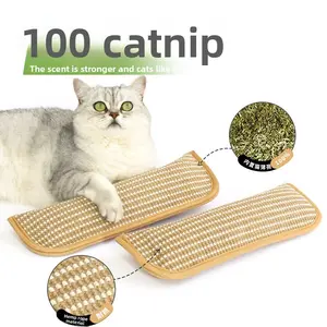Jute Catnip Pillow Toy for Cats - Scratch & Chew Cushion with Premium Cat Mint - Dental Care & Boredom Buster - Natural Durable Pet
