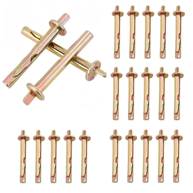 Heavy Duty Galvanized Steel M6x50mm Concrete Expansion Anchors - Fixing Fasteners for Concrete, Brick Wall Mounting