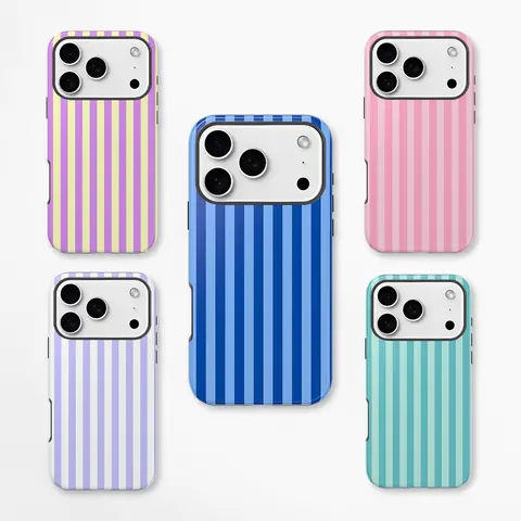 Personalized  Aesthetic Striped Touch Phone Case Cute Phone Cover Phone Accessories Trendy Design for iPhone 18 17 Pro Max 17 Pro 17 16 15 14 13 12 11