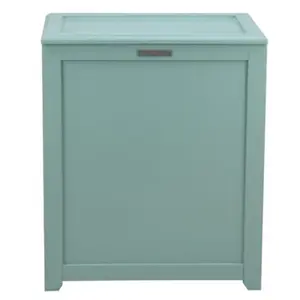 212 MAIN RH5513C Storage Laundry Hamper - Laundry Basket, Clothes Basket, Single Compartment Hamper with Hinged Lid, Turquoise