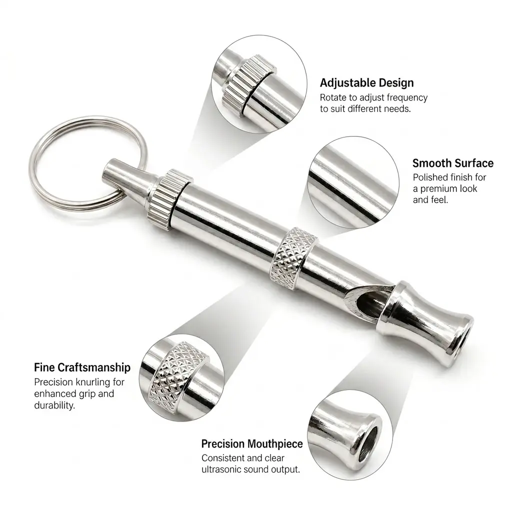 1 Pack Ultrasonic Adjustable Dog Training Whistle Silent Bark Control for Stop Barking and Recall