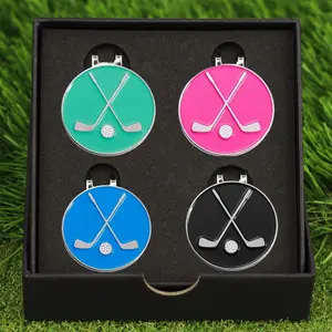 4 pack Golf Ball Markers with Hat Clip Box Set - Funny Golf Gifts Golf Accessories Golf Kit for Men and Women Golfers，Great Golf Gift For Father's Day