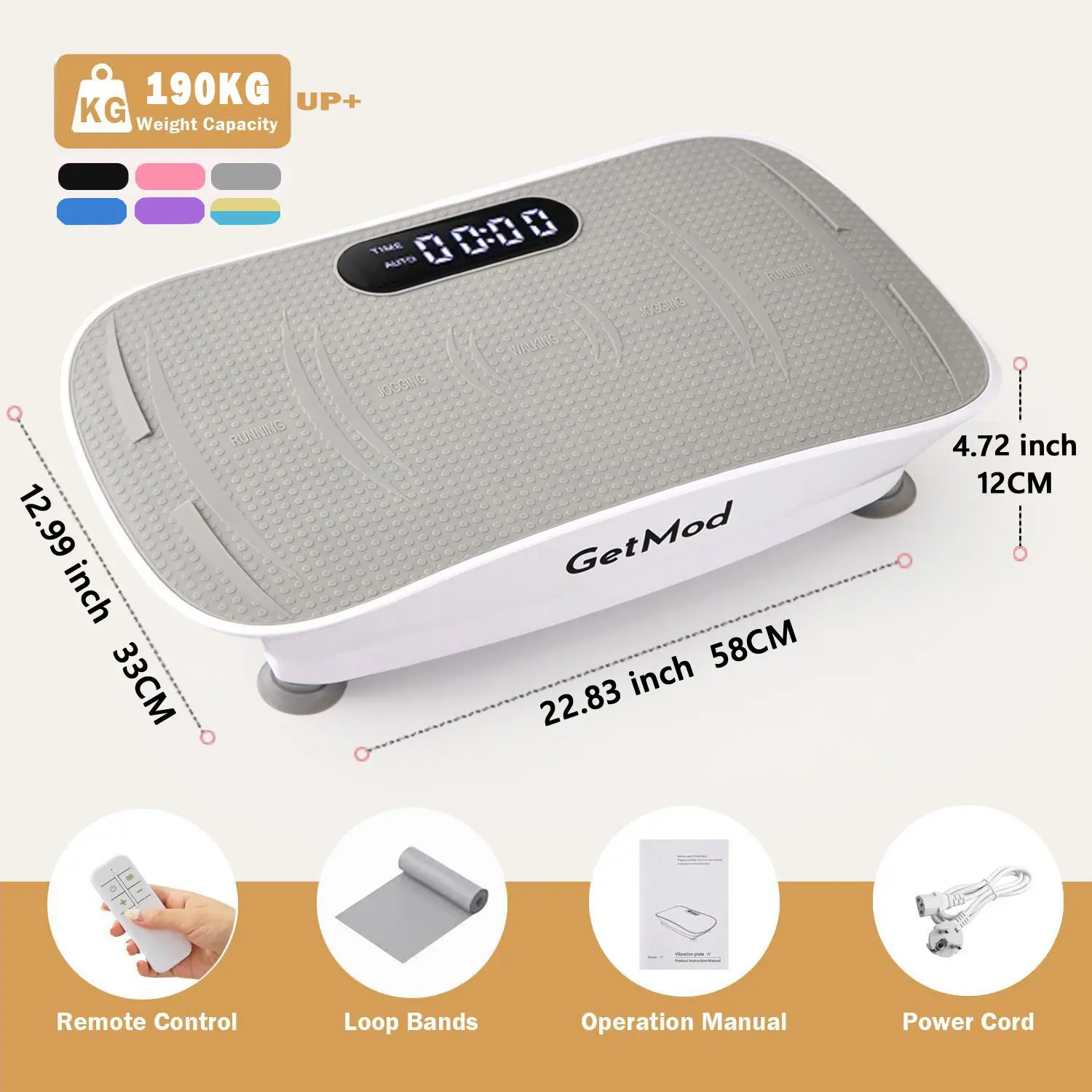 【Free Delivery】【Limited】GetMod Vibration Plate Exercise Machine, Whole Workout Vibration Platform for and Fitness at home gym