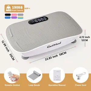 【Free Delivery】【APRIL Limited】GetMod Vibration Plate Exercise Machine, Whole Body Workout Vibration Platform for Wellness and Fitness at home gym
