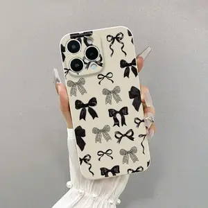 Bow Pattern Phone Case, Cute Phone Case, Anti-drop Cellphone Protective Case, Total Protective Shockproof Mobile Phone Cover for iPhone, Casing