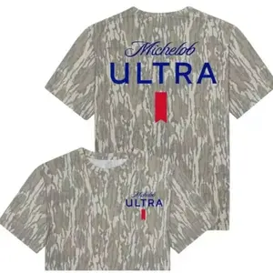 Mossy Oak Bottomland Michelob Ultra Camo T-shirt, Camouflage Michelob Ultra Graphic Shirt Bottomland Pattern