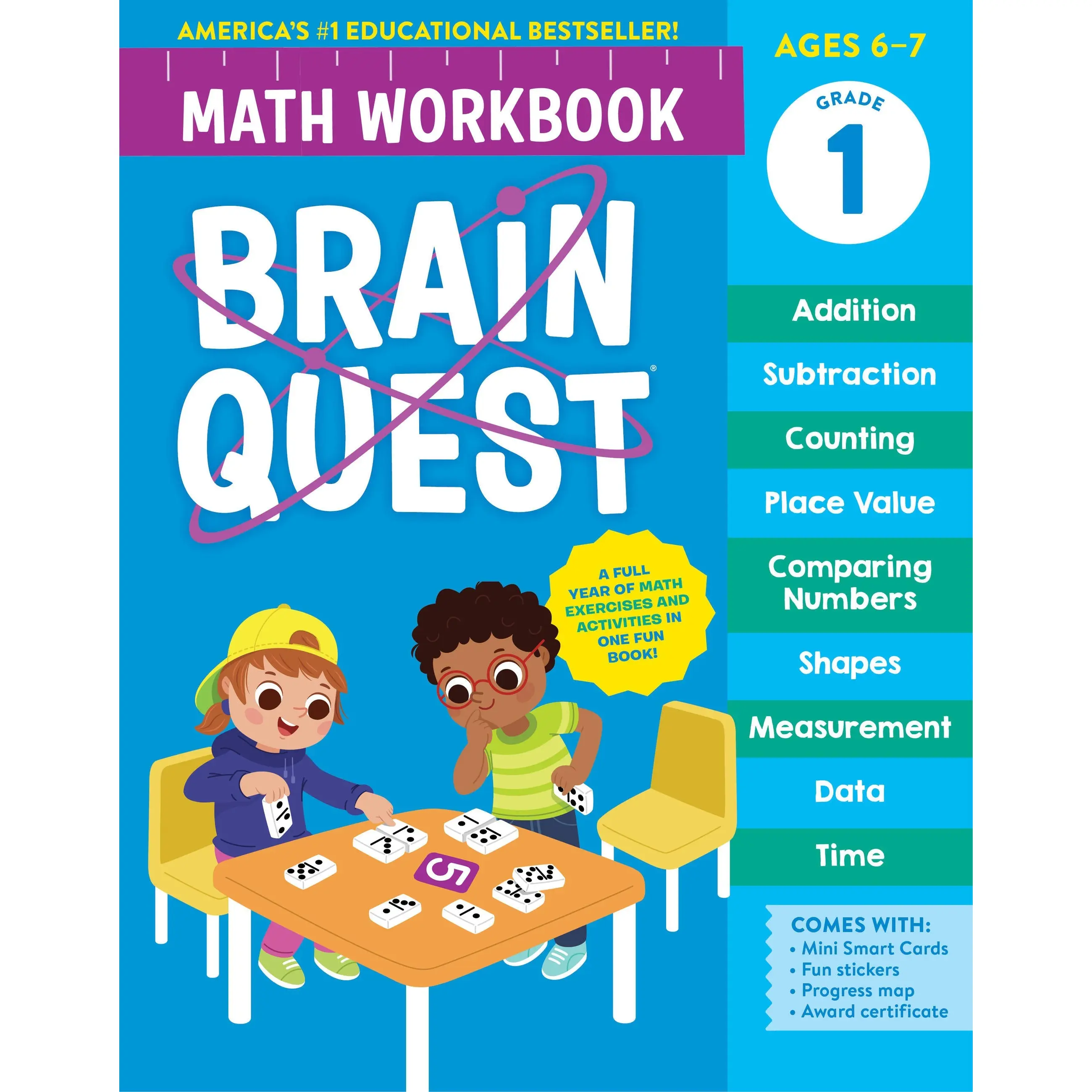 Brain Quest Math Workbook: 1st Grade by Workman Publishing [Paperback Book]