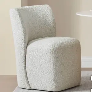 Blair Fabric Armless Dining Chair with Casters Item 1812420 - Modern Design in White