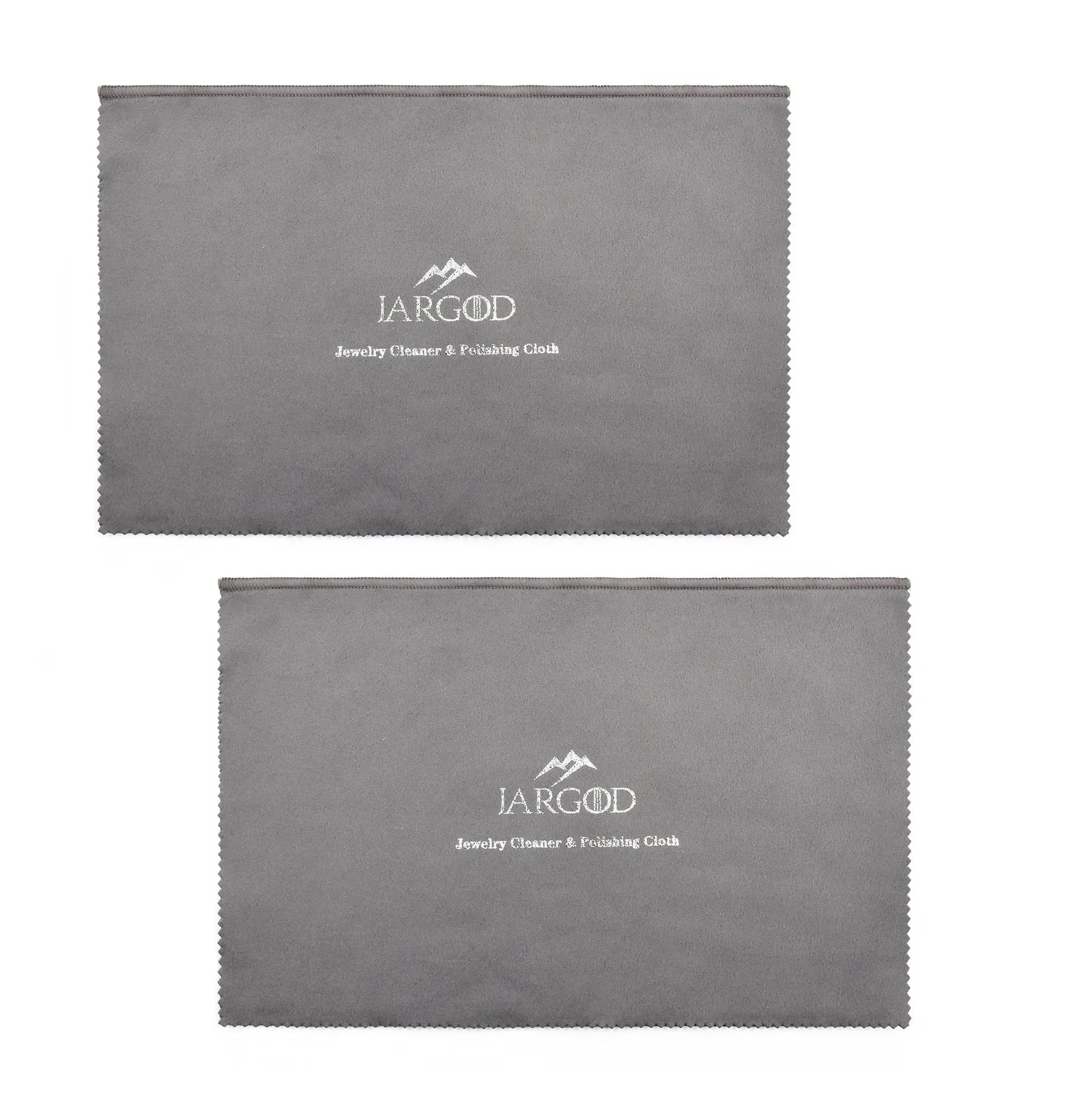 JARGOD Silver Polishing Cloth — Jewelry Tarnish Remover & Cleaner for Gold Silver Platinum, 11x14" Microfiber, Pack of 2