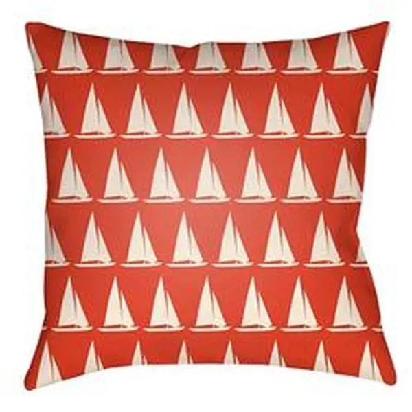 Artistic Weavers Litchfield LTCH1409-2020 Outdoor Safe Decorative Square Pillow, Poppy Red-Ivory, 20x20 in., Outdoor Safe Decorative Pillows