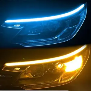 Pack Daytime Running Lights, Flexible Waterproof Led Light Strip, Turn Signal, Brake Flowing Light, 12V, Light Embellishments, Lighting Accessories