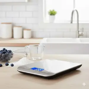 High Precision Digital Kitchen Scale with Timer: LED Display for Accurate Food Weighing, Baking & Cooking Essential. Ideal for Flour, Sugar, Liquids. Easy-Use Home Scale for Bakers & Home Chefs, Digital Weight Scale