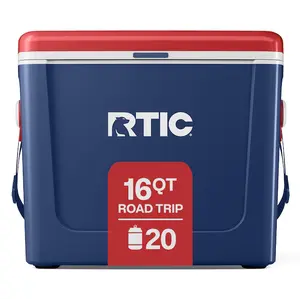 RTIC Outdoors Road Trip Cooler 16 Quart Hard Insulated Chest Cooler, Portable Ice Chest with Heavy Duty Construction and Long Lasting Ice Retention for Camping, Fishing, Beach Trips and Outdoor Travel