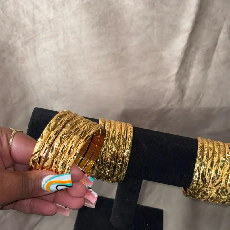 4pc Set Gold Filled Bangles