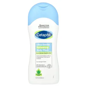 Cetaphil Ultra Gentle Refreshing Body Wash, Refreshing Scent, 16.9 fl oz (500 ml)