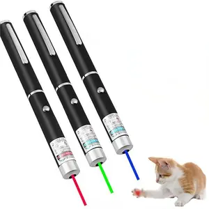 3 Pcs Laser Pointer for Cats Dogs Cats Laser Pointer Pet Interactive Toys Laser Presentation Remotes Red Green Purple Light (3 PCS Pack Color Mixed, Without Battery)