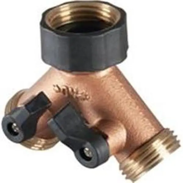 Melnor 995212 2-Way Brass Hose Valve, Brass Adapter Bathtub & Shower Diverter Valve for Plumbing Tools & Hardware, Brass Adapter Bathtub & Shower Diverter Valves