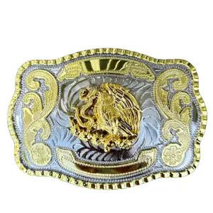 Lohkko  Large Mexican Emblem Belt Buckle, Hebilla Vaquera, Vintage Style, Mexican Pride and Heritage, Intricate Design, Beautiful.