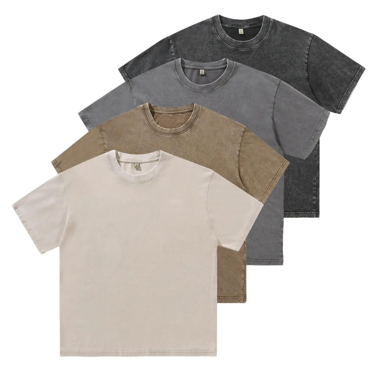 Pack of 1 or 4 pieces; men’s casual athletic short-sleeve T-shirt; cotton; solid color; washed distressed finish; suitable for outdoor sports and casual wear; men’s T-shirt; men’s short-sleeve; summer clothing; summer short-sleeve