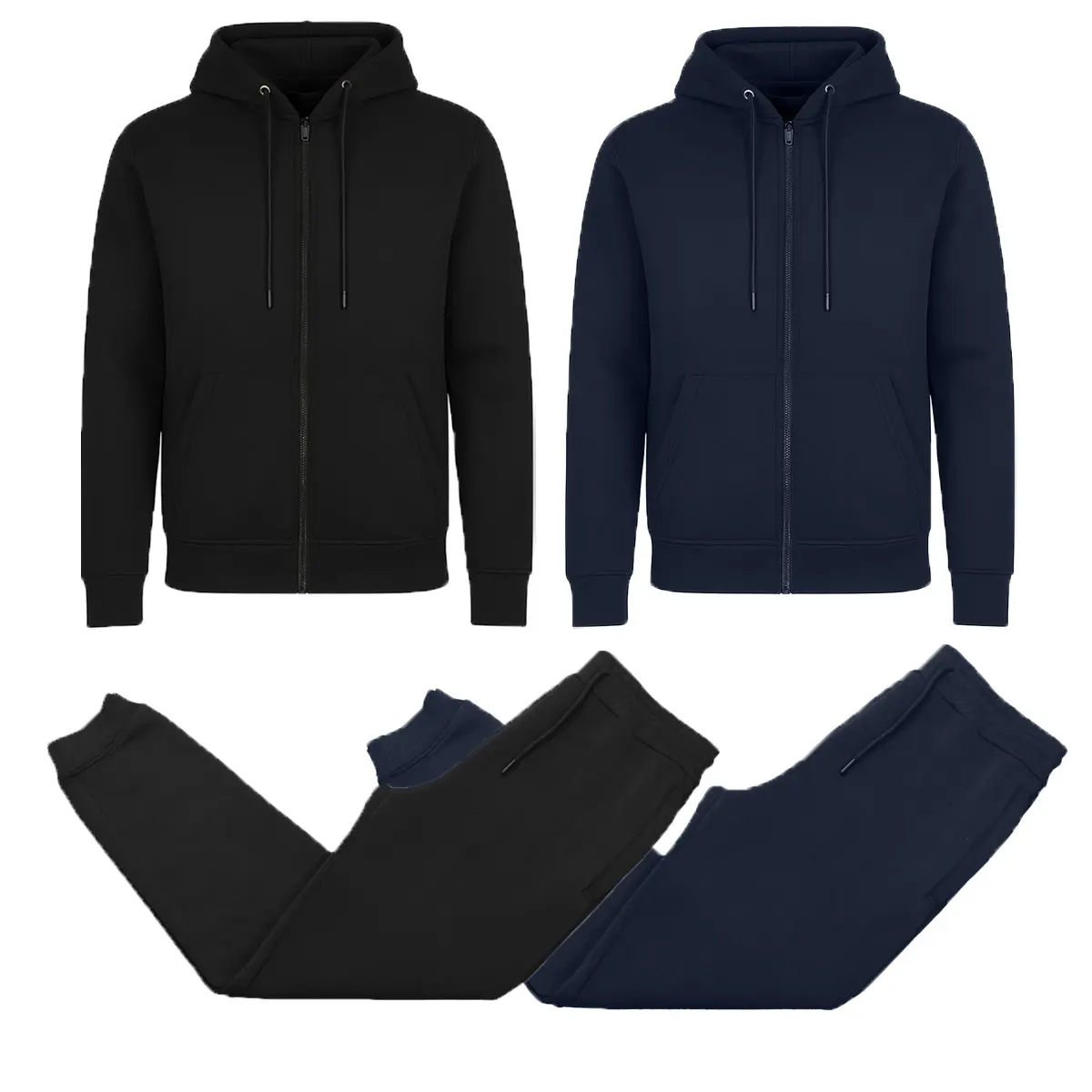 (2 Pack) Black-Navy
