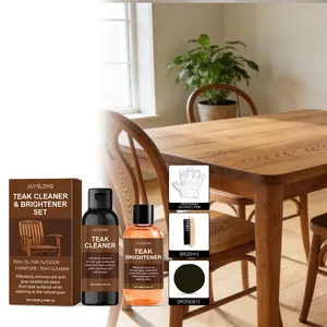 Jaysuing Teak Wood Cleaning Care Set Furniture Cleaning Stain Removal Glossy Wood Grain Daily Furniture Maintenance