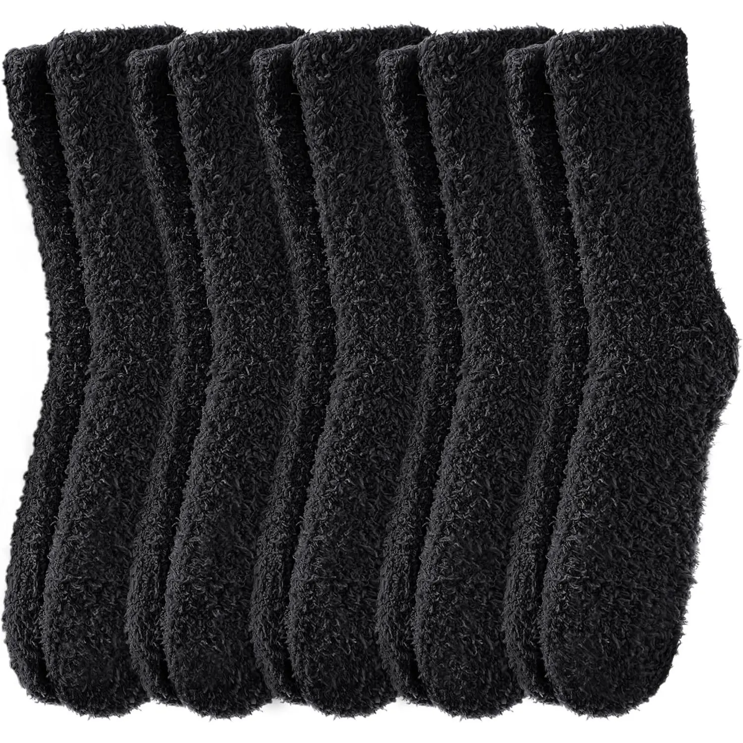 Mens Fuzzy Socks Soft Cozy Slipper Fluffy Socks Winter Warm Microfiber Plush Sleeping Socks 5 to 6 Pairs