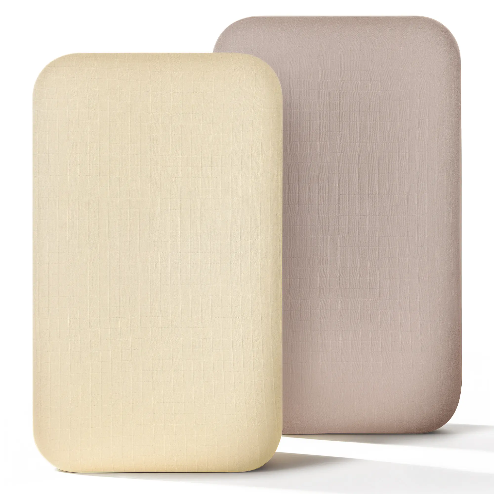 HARPPA Unisex 2-Pack Bassinet Fitted Sheets - Ultra-Soft Bamboo Viscose-Cotton Muslin Blend, Breathable, Skin-Friendly, Oeko-TEX Certified, Machine Washable, Fits 35*19 inch Bassinet & Bedside Sleeper Mattresses, Fits 35" X 19" Bassinet