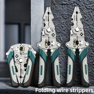 16-in-1 Folding Multifunctional Wire Stripping Pliers, Foldable Electrician's Tool