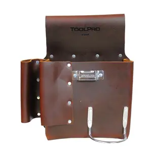 TOOLPRO Right-Hand 3-Pocket Box-Style Tool Storage Pouch - Oil-Tanned Leather Construction