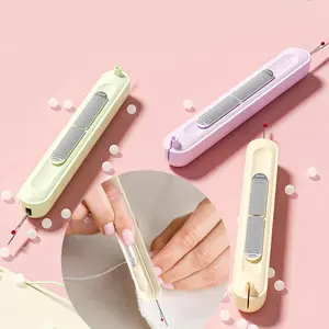 3Pcs Easy Thread Sewing Needle Threaders,Multi-Functional Hand Sewing Accessories with Built-In Seam Ripper,Stitch Remover&Threader,Hand Tools Kits