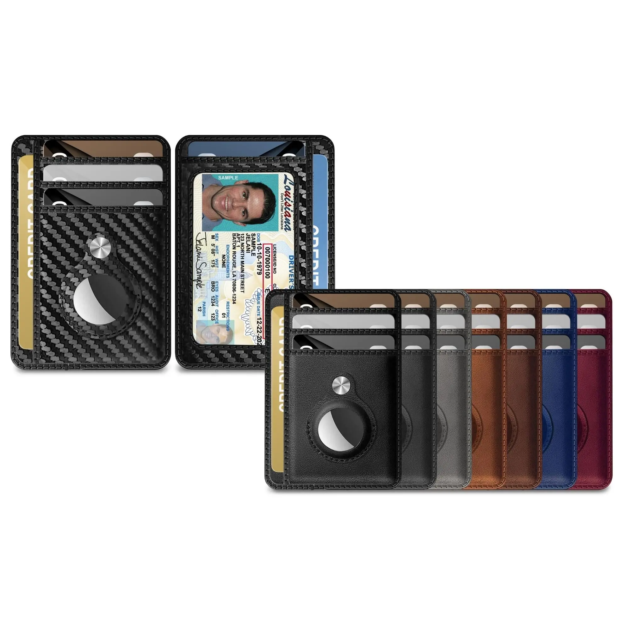Ciana Slim Minimalist Front Pocket Wallet for Men, RFID Blocking Bifold with Built-in AirTag Case Holder, Everyday Carry Anti-Theft Men's Wallet for Credit Cards, Anti-Theft Men's Wallets