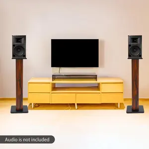 Universal Floor Speaker Stands Wooden,34Inch Bookshelf Speaker Stands Surround Sound Home Theater,Heavy Duty Studio Monitor Stands with Sand Filling Tuning Function