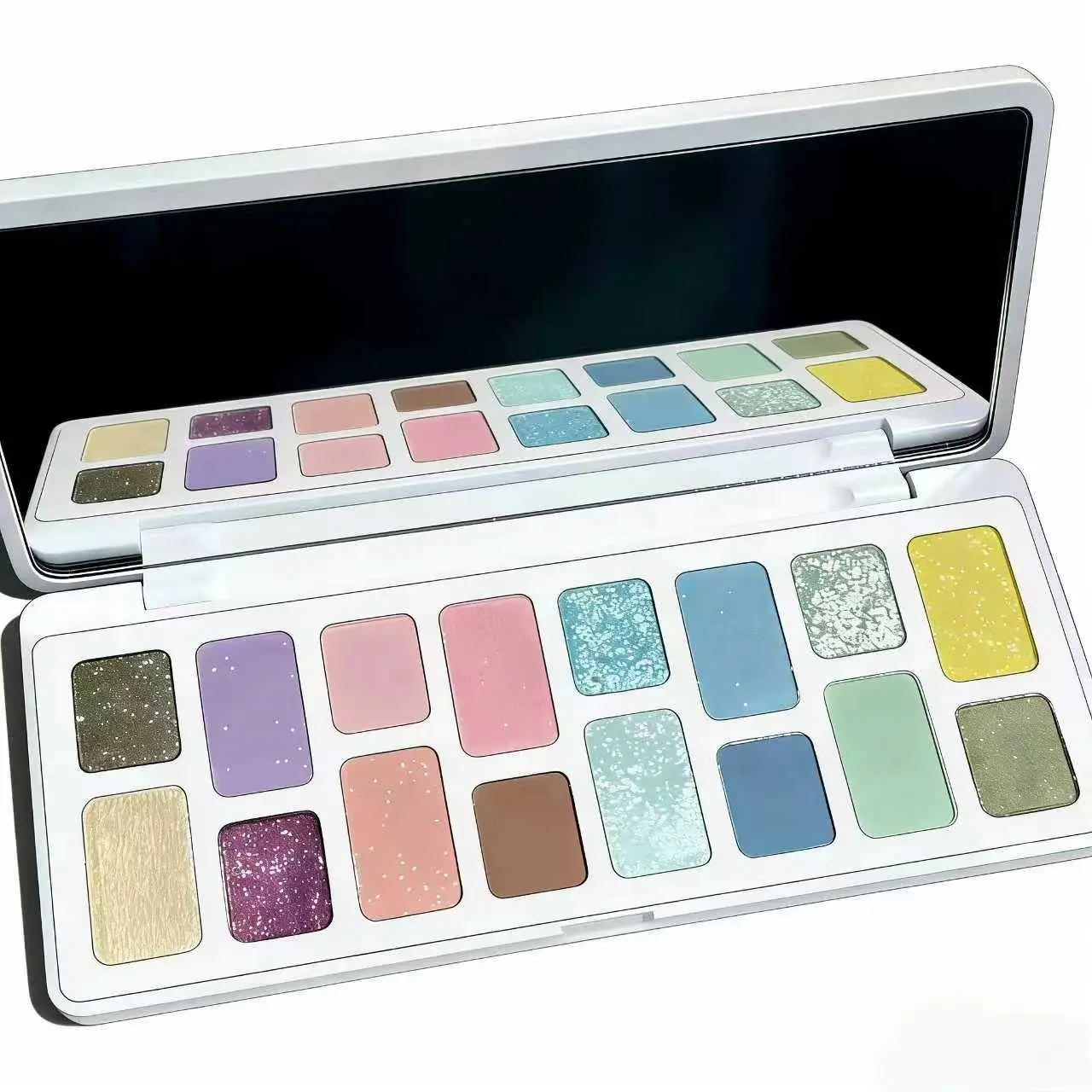 16 Color   Professional Women Makeup Long-Lasting Pearly Shiny Pink Blue Green  Shadow   Soft Glam Soft Summer Palettee Makeup Produ rainbow powder luis torres  glitter  black Waterproof ethereal eyes  Duo Chrome Shimmer Eyeshadow Palette creative makeup