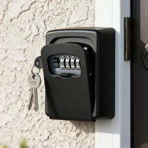 Heavy Duty Key Safe Box Wall Mounted, Fireproof Anti-Theft Security Safe Combination Lock Key Storage Box with Cover, Perfect Holiday Gift for Easter Ramadan Mother's Day Father's Day Christmas for Homeowners