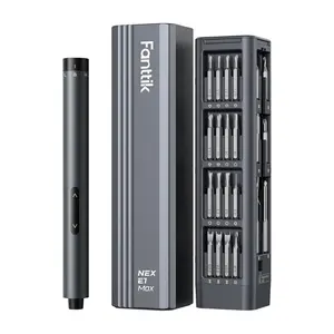 Fanttik E1 MAX 3.7V Mini Electric Screwdriver 50-in-1 Magnetic Bits 5/32''Hex Magnetic Storage, Repair Tool Set for Phone Camera Laptop 3D printer - Hardware Cordless