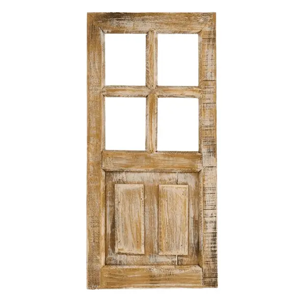 19.75" x 9.25" Wood Door – Antique Tan/Cream
