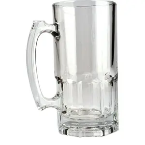 34oz (1 liter) Glass Beer Mug Bar & grill chip less glass Drinkware Thick Stylish Cup Sturdy Tumblers