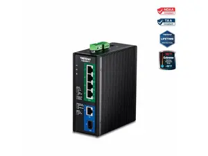TRENDnet TI-BG50611 6-Port Industrial 2.5G PoE++ DIN-Rail Switch with 10G Ports