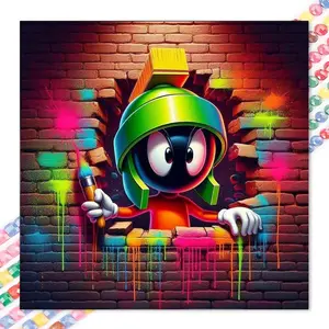 1 set of DIY diamond painting kit, 5D diamond art set, DIY decoration Martian, brick wall, spray paint mosaic, diamond art, DIY art home decoration, suitable for Christmas.