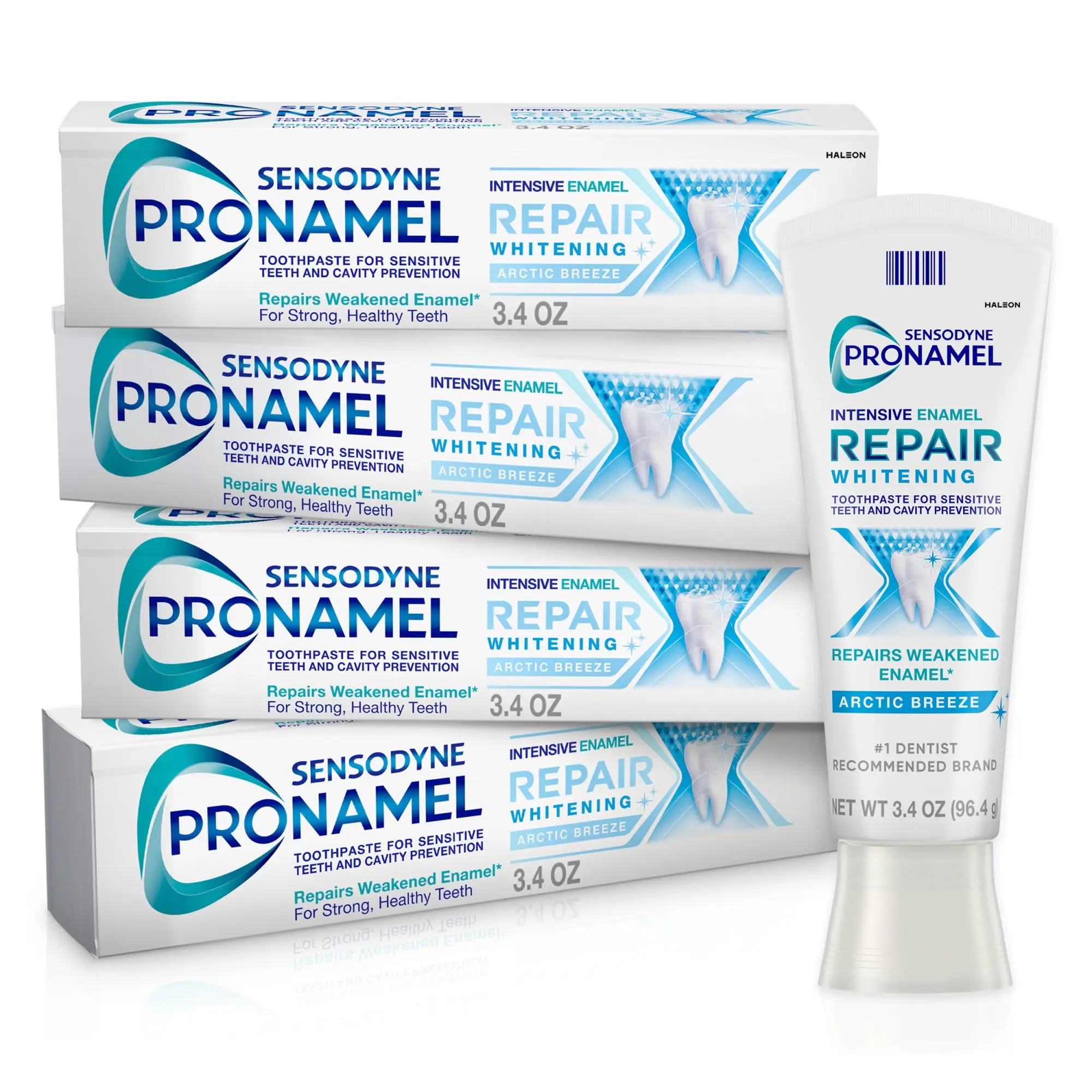 Sensodyne Pronamel Intensive Enamel Repair Toothpaste for Sensitive Teeth and Cavity Protection - 3.4 Oz x 4
