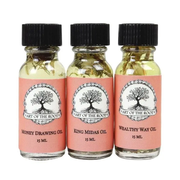 Money 3 OIL SET with Money Drawing, Wealthy Way & King Midas Oils (Wiccan Pagan Conjure) | Art Of The Root