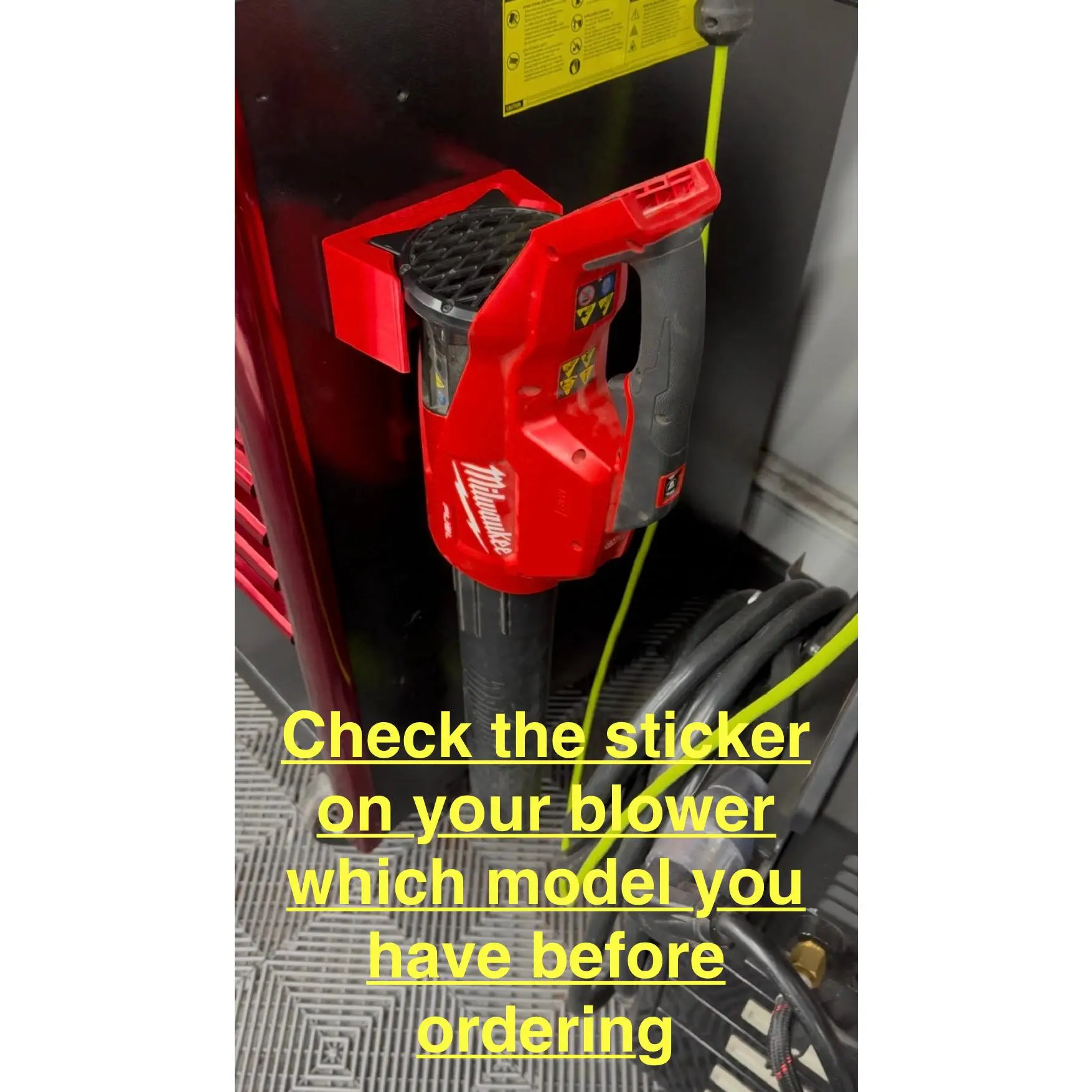 Milwaukee M18 Blower Holder ONLY for Model 2724-20 or 2724-21.