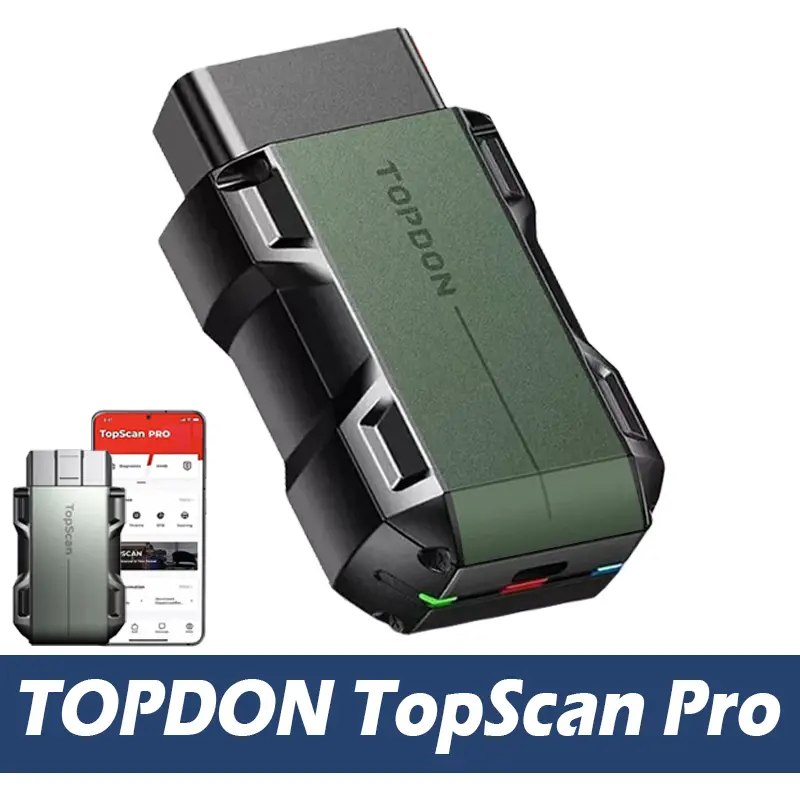 [SummerSale]TOPDON TopScan Pro Automotive Diagnostic Scanner - Bluetooth OBD2 Tester Code Readers & Scanners, iOS/Android Compatible Full System OBD2 Scan Tool, 13+ Reset Services, Upgraded Version of Topscan Lite (Father's Day Gift), Abs