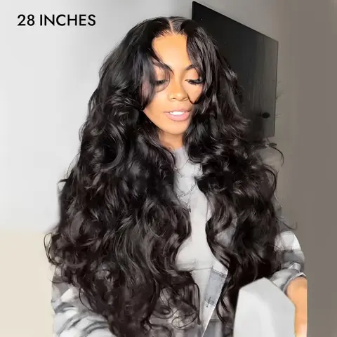 [Fall Pick] Wiggins Hair Ocean Wave Glueless Wig Pre-Cut 13x4 HD Lace Front Wig Human Hair Face Framing Curtain Bangs Wig Natural Hairline Pre-Bleached Invisible Knots #FallDealsForYou