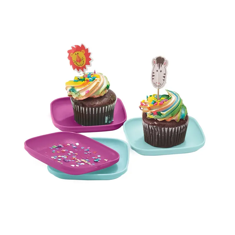 Tupperware Set of (4) kids play plates 10 x 10 cm by Tupperware