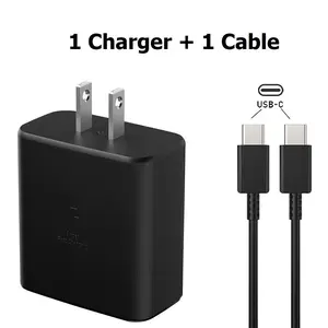 45W Super Fast USB-C Wall Charger with USB-C to USB-C Cable | Super Fast Charging Power Adapter | Compatible with Samsung Galaxy, iPhone 15, Android & More